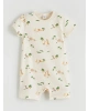LCW baby Yeşil Baskılı Erkek Bebek Tulum 2li