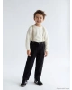 LCW Kids Siyah Beli Lastikli Askılı Erkek Çocuk Pantolon