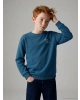 LCW Kids Mavi Erkek Çocuk Bisiklet Yaka Baskılı Sweatshirt