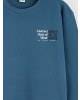 LCW Kids Mavi Erkek Çocuk Bisiklet Yaka Baskılı Sweatshirt