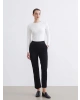 LCW Modest Siyah Beli Lastikli Krep Kadın Pantolon
