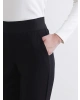 LCW Modest Siyah Beli Lastikli Krep Kadın Pantolon