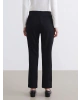 LCW Modest Siyah Beli Lastikli Krep Kadın Pantolon