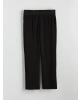 LCW Modest Siyah Beli Lastikli Krep Kadın Pantolon