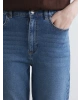 LCWAIKIKI Classic Indigo Beli Lastikli Slim Mom Kadın Jean Pantolon
