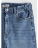 LCWAIKIKI Classic Indigo Beli Lastikli Slim Mom Kadın Jean Pantolon