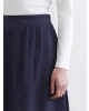 LCW Modest Lacivert Beli Lastikli Dokulu Kloş Etek
