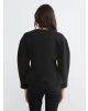 LCW Vision Siyah V Yaka Peplum Kadın Hırka