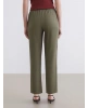 LCWAIKIKI Classic Haki Beli Lastikli Kadın Pantolon