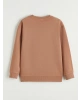 LCW Kids Kahverengi Yazı Baskılı Erkek Çocuk Sweatshirt