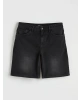 XSIDE Siyah Loose Fit Erkek Jean Şort