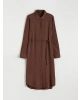 LCWAIKIKI Classic Kahverengi Dokulu Oversize Kadın Gömlek Tunik