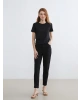 LCWAIKIKI Classic Siyah Beli Lastikli Slim Mom Kadın Jean Pantolon