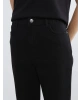 LCWAIKIKI Classic Siyah Beli Lastikli Slim Mom Kadın Jean Pantolon