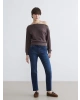 XSIDE Mavi Crop Flare Kadın Jean Pantolon