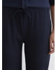 LCW Comfort Lacivert Beli Lastikli Dokulu Kadın Pantolon