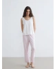LCW DREAM Pembe Beli Lastikli Puantiyeli Kadın Pijama Alt