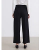LCW Modest Siyah Beli Lastikli Geniş Paça Kadın Pantolon