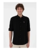 U.S. Polo Assn. U.S. Polo Assn. Comfort Fit Gömlek Yaka Siyah Erkek Gömlek ENZO