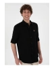 U.S. Polo Assn. U.S. Polo Assn. Comfort Fit Gömlek Yaka Siyah Erkek Gömlek ENZO
