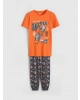 LCW Kids Turuncu Baskılı Erkek Çocuk Pijama Takımı