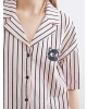 LCW Young Pembe Gömlek Yaka Çizgili Kadın Pijama Takım