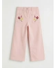 LCW Kids Pembe Beli Lastikli Çiçekli Kız Çocuk Pantolon