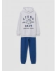 LCW Kids Gri Erkek Çocuk Kapüşonlu Baskılı Eşofman Takımı