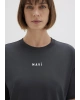 Mavi Logo Baskılı Antrasit Tişört