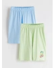 LCW Kids Mavi Baskılı Erkek Çocuk Pijama Şort 2li