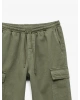 Beli Bağcıklı Kargo Cep Detaylı Pamuklu Rahat Kesim Gabardin Jogger Pantolon
