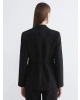 LCWAIKIKI Classic Siyah Beli Kuşaklı Kadın Blazer Ceket