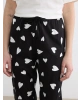 LCW DREAM Siyah Kalp Desenli Kadın Jogger Pijama Alt