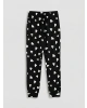 LCW DREAM Siyah Kalp Desenli Kadın Jogger Pijama Alt