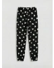 LCW DREAM Siyah Kalp Desenli Kadın Jogger Pijama Alt
