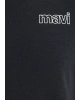 Mavi Logo Baskılı Siyah İnterlok Tişört