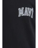 Mavi Logo Baskılı Siyah Tişört
