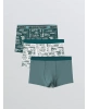 LCW Kids Yeşil Baskılı Erkek Çocuk Boxer 3lü