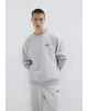 Mavi Logo Baskılı Gri Sweatshirt