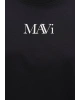 Mavi Logo Baskılı Siyah Tişört