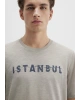 İstanbul Baskılı Bej Tişört