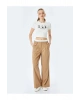 Koton Panda Baskılı Kısa Kollu Slim Fit Crop Tişört