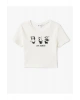 Koton Panda Baskılı Kısa Kollu Slim Fit Crop Tişört
