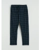 LC WAIKIKI Lacivert Standart Kalıp Ekose Erkek Pijama Takımı