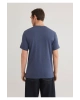 Mavi Stretch V Yaka Basic Tişört Fitted / Vücuda Oturan Kesim