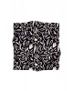 Vissona %100 Twill İpek Büyük Çiçek Desenli Siyah - Krem Renkli 90x90 Eşarp Dikim Şekli : El Dikişi