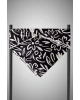 Vissona %100 Twill İpek Büyük Çiçek Desenli Siyah - Krem Renkli 90x90 Eşarp Dikim Şekli : El Dikişi