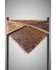 %100 Twill İpek Degrade Desenli Hardal Renkli 90x90 Eşarp Dikim Şekli : El Dikişi