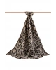 Vissona LÜKS MEDİNE İPEĞİ DEGRADELİ ÇİZGİ DESENLİ BEJ RENKLİ 75X195 KIRIŞMAZ ŞAL MOSS KREP DİKİŞ TİPİ İTALYA