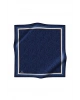 Vissona %100 Twill İpek Leopar Desenli Lacivert - İndigo Renkli 90x90 Eşarp Dikim Şekli : El Dikişi